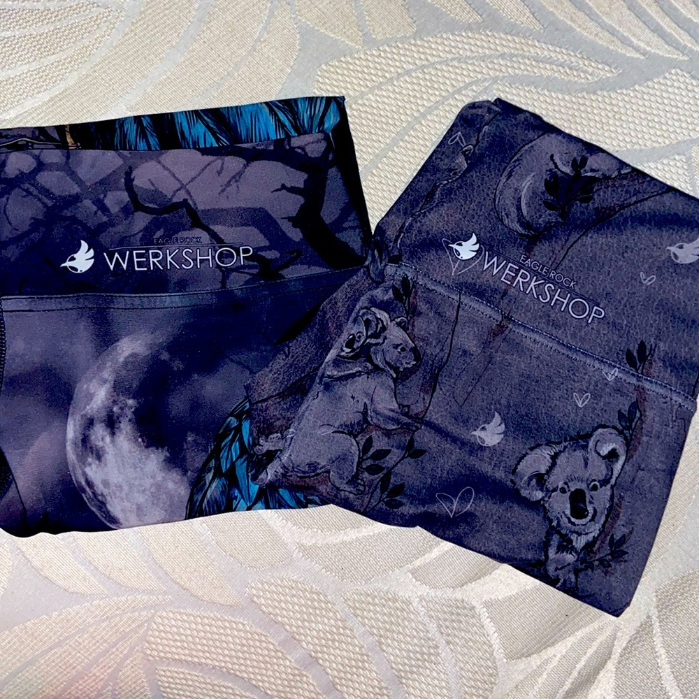 2 pairs eagle werkshop yoga leggings size S